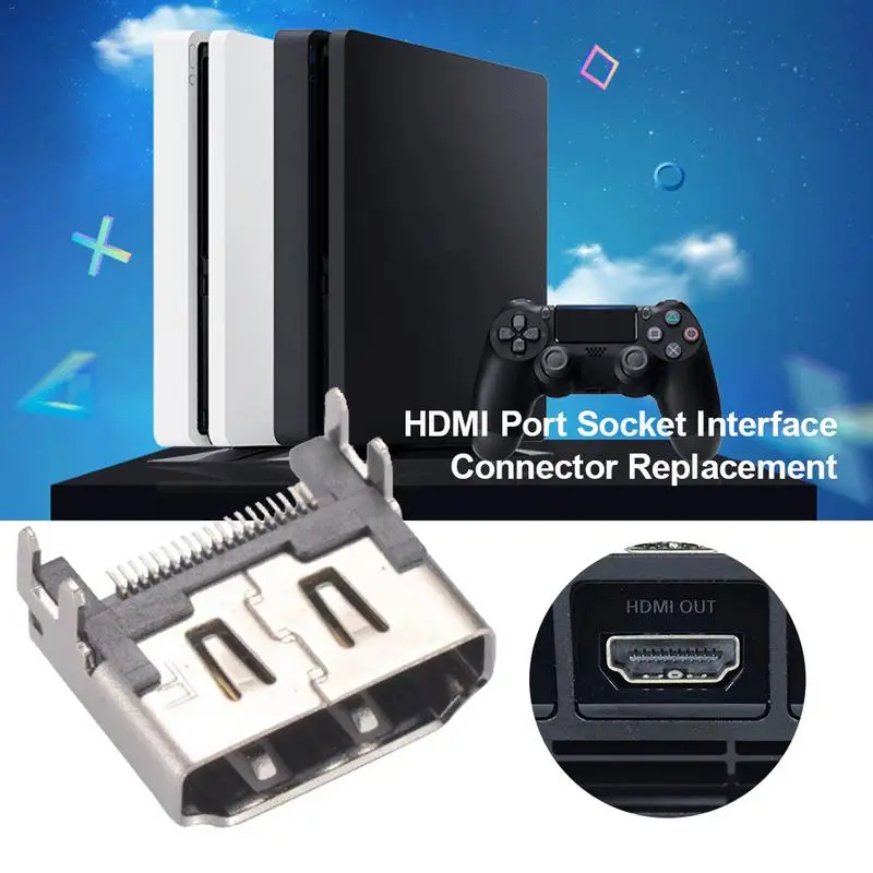 

Accessories for PS4 HDMI Repair Connector Replacement Console Screwdriver Socket Interface for Sony PS4 Playstation 4 HDMI Port