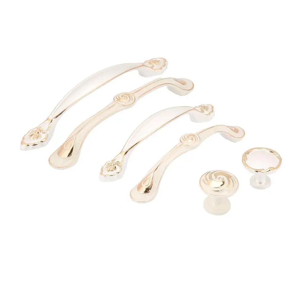 

5pcs Cabinet Door Handle Gold Silver Wardrobe Pull Furniture Hardware Set Doors Handles