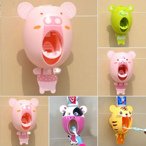 Useful Toothpaste Machine Automatic Bathroom Cartoon Cute Home Supplies N3