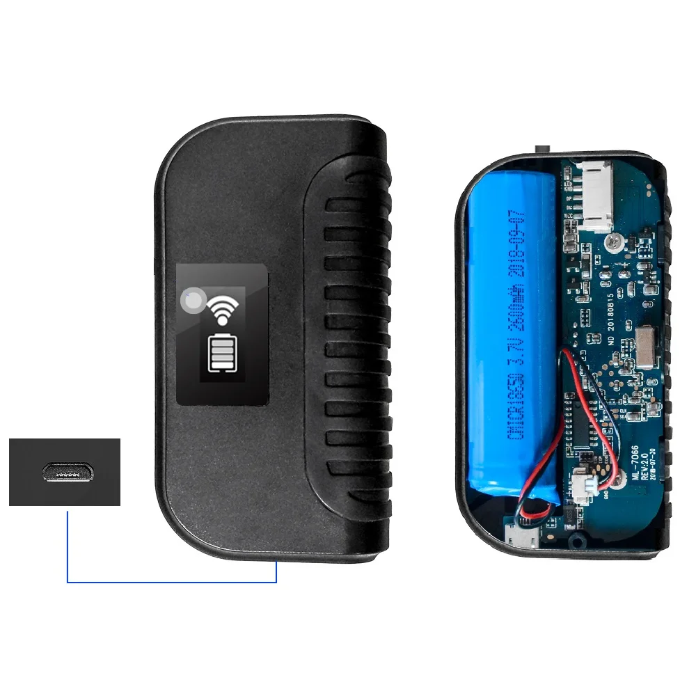 Водонепроницаемый светодиодный эндоскоп IP68 Wi Fi HD 2 м 1080P встроенный аккумулятор 6
