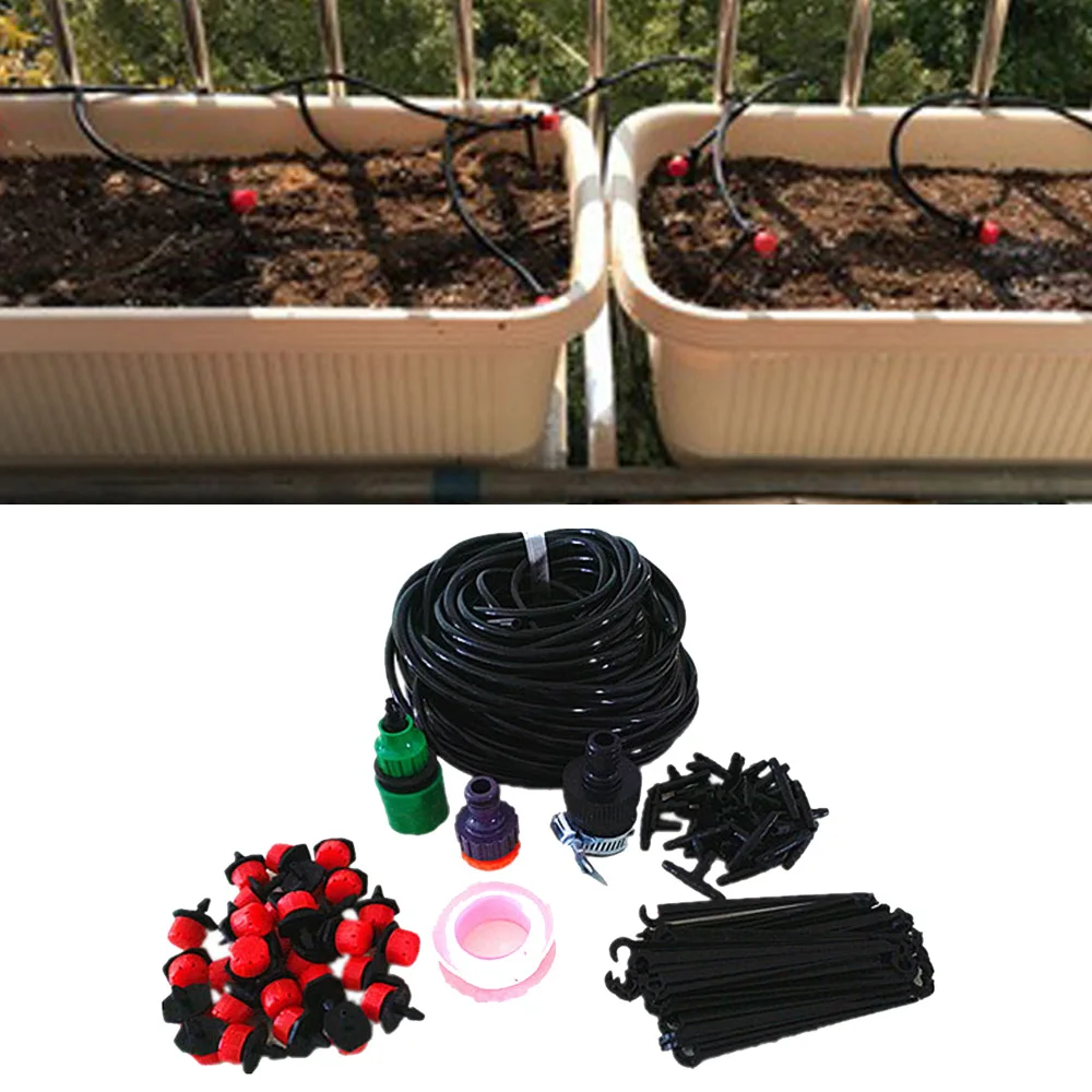 10 m 12 Dripper suit Garden flower pot watering Water pipe Irrigation System Plant Watering Hose | Дом и сад