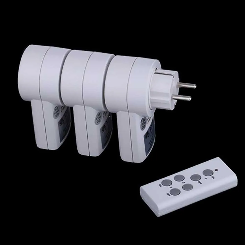 

Wireless Remote Control Household Power Socket Light Switch Socket Remote EU Plug ES9938G-1