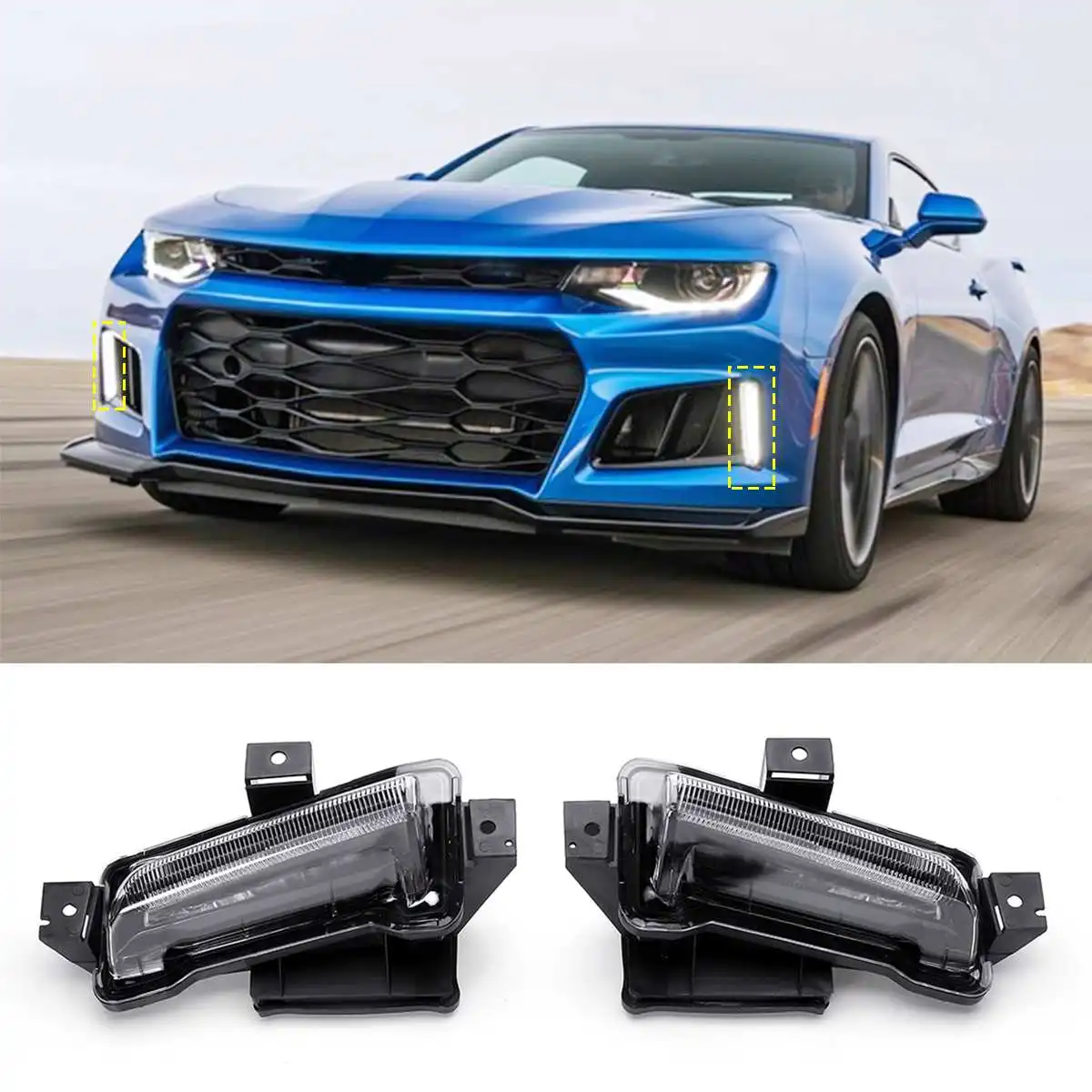 Для Chevy Camaro ZL1 2016 2017 2018 DRL Противотуманные Фары Светильник s светодиодный