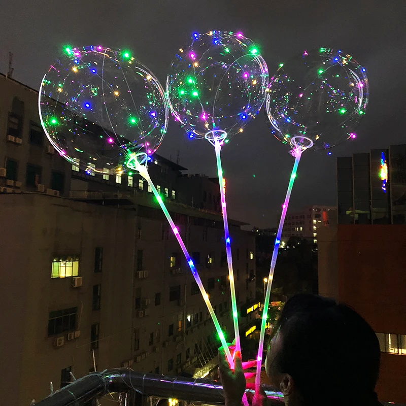 Светящиеся огни bobo Balloon длина 33 дюйма светодиодные RGYB Свадебные Вечерние