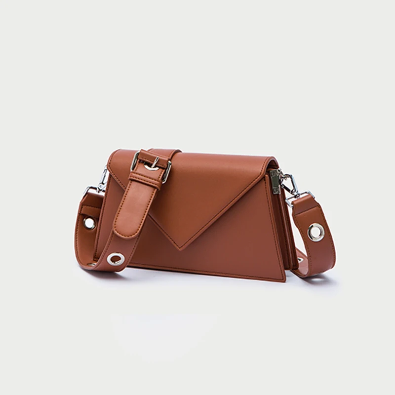 

[Super Seabob] 2019 Spring Summer Woman Stylish New Wine Red Color Width Double Straps PU Leather Messenger Bag All Match LM159