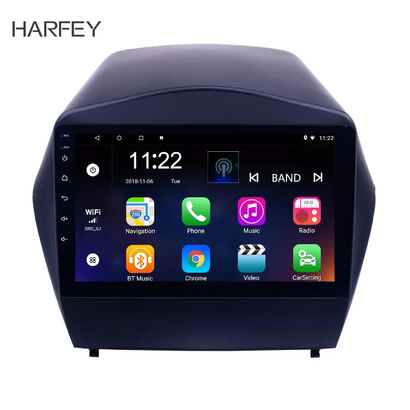Harfey " 2 Din Android 9,0 автомобильный мультимедийный плеер gps навигация для 2009 2010 2011- hyundai IX35 поддержка SWC резервная камера