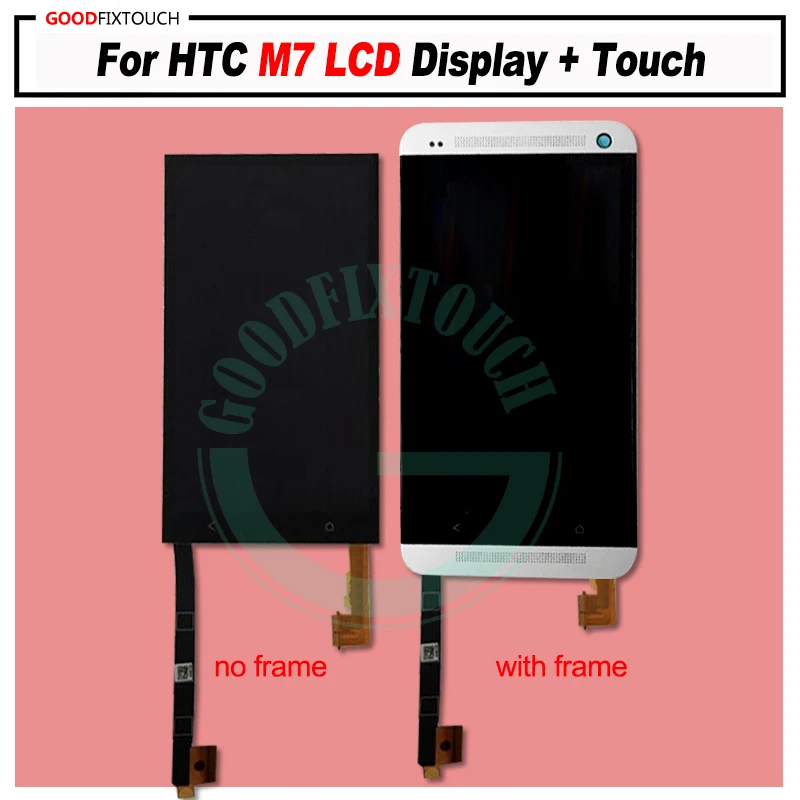 Для HTC one M7 ЖК дисплей с кодирующий преобразователь сенсорного экрана в сборе