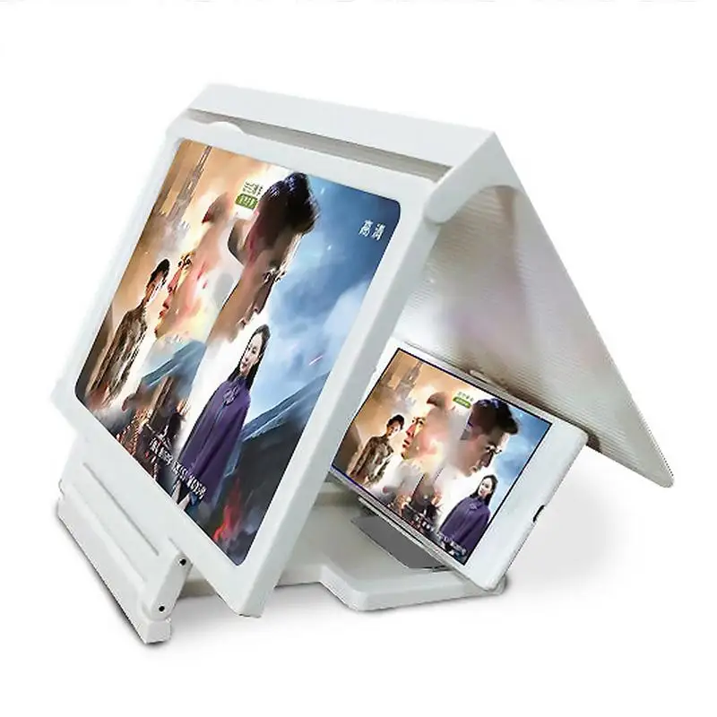 الهاتف شاشة المكبر الهاتف المحمول العارض الموسع مكبر للصوت المحمول قوس حامل 3D HD فيلم فيديو حامل متوافق