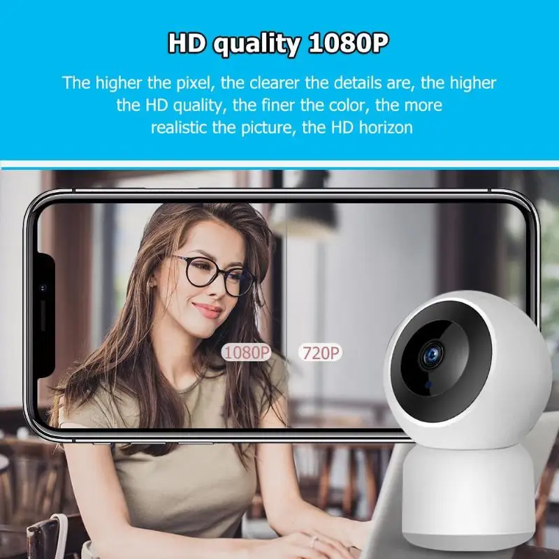 

TV-308ZD Big Eyes WiFi Camera Motion Detection Wireless IR-CUT Phone Control Home Security Webcam Baby Monitor Webcams 2MP US