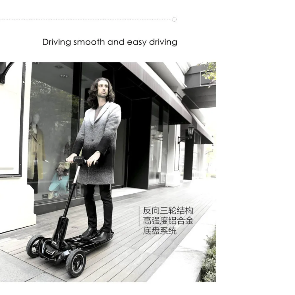 Perfect New Brand M1 350w 36v Folding Aluminum Alloy Three-wheel Electric Scooter Steering-wheel Skateboard Hover Board 2