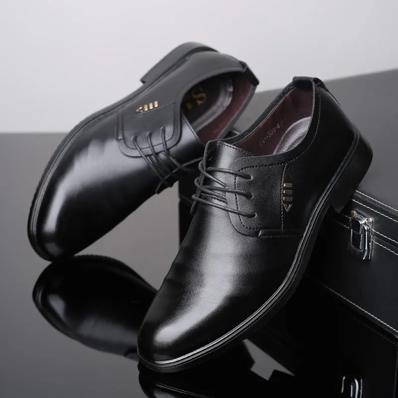 

Qzhsmy Business Men Dress Shoes Lace-up Round Toe Free Shipping Elegant Lace-up High Quality For Adult Man Men Shoes