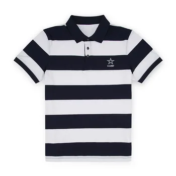 

Mens U.S.Army Symbol Embroidered Striped Knit Short Sleeve Polo Shirts