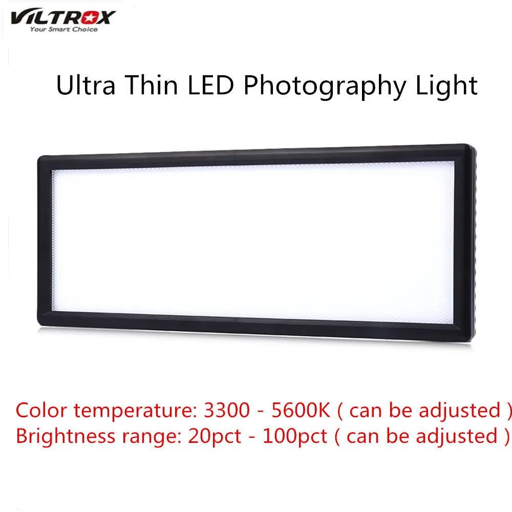 

VILTROX L132T Photography LED Light Universal Ultra Thin 3300-5600K Photography LED Light for Canon Nikon Sony