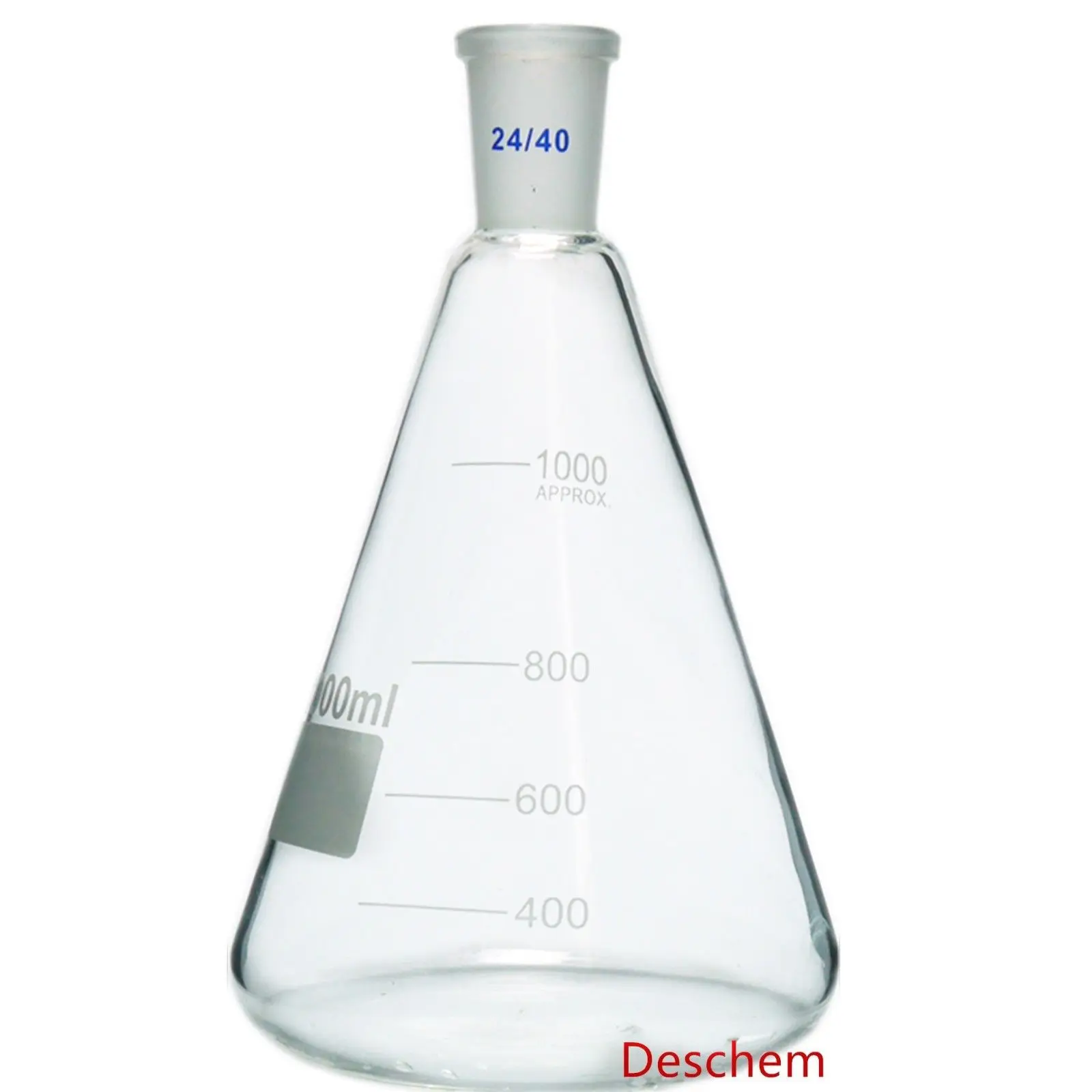 Large erlenmeyer flask 1L Vintage chemistry laboratory flask Collectibles Collectible Glass etna