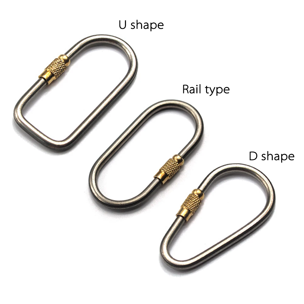 Buy D shape Titanium Carabiner Lightweight Climbing Carabiner Key Ring Snap