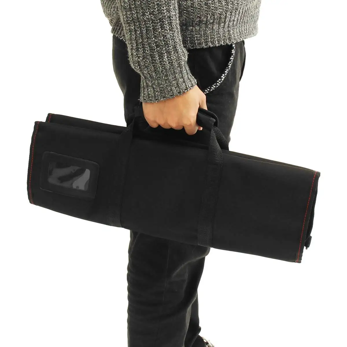 

Black 12 For Pocket Chef Knife Case Roll Bag Knife Bag Chef Bag Knife Durable Quality
