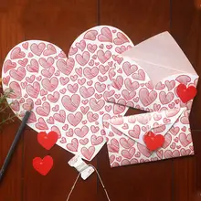 2 шт креативные конверты формы карты сложенные Открытки День Святого Валентина любящее сердце поздравительные открытки женский для девочек Женский(красный