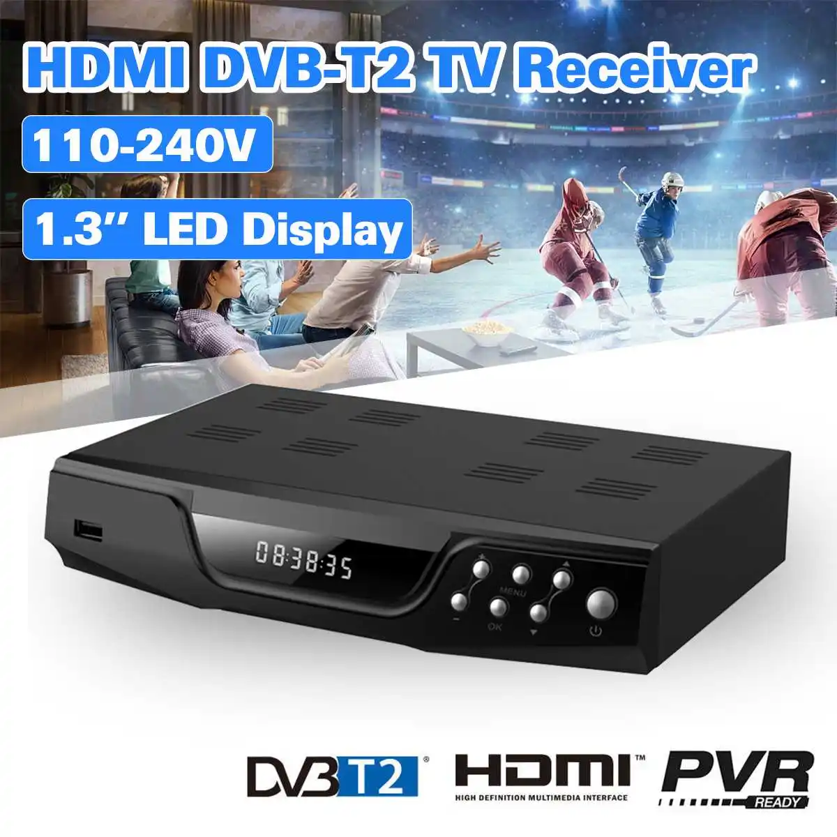 

DVB-T2 DVB T2 Combo Digital Set Top Box Full HD 1080P Satellite TV Receiver Support PVR EPG Youtube TV Box TV Receiver HDMI WIFI