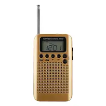 Мини Lcd цифровой FM/AM радио динамик с будильником и функцией отображения времени 3,5 мм разъем для наушников и кабель для зарядки