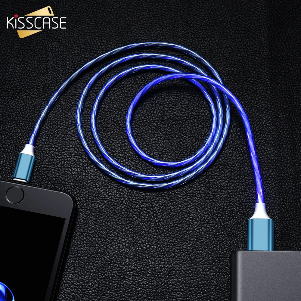 

KISSCASE Flash Micro USB Cable For Huawei Lighting Data Line Mobile Phone Fast Charging Cable Micro USB For Android Tablet