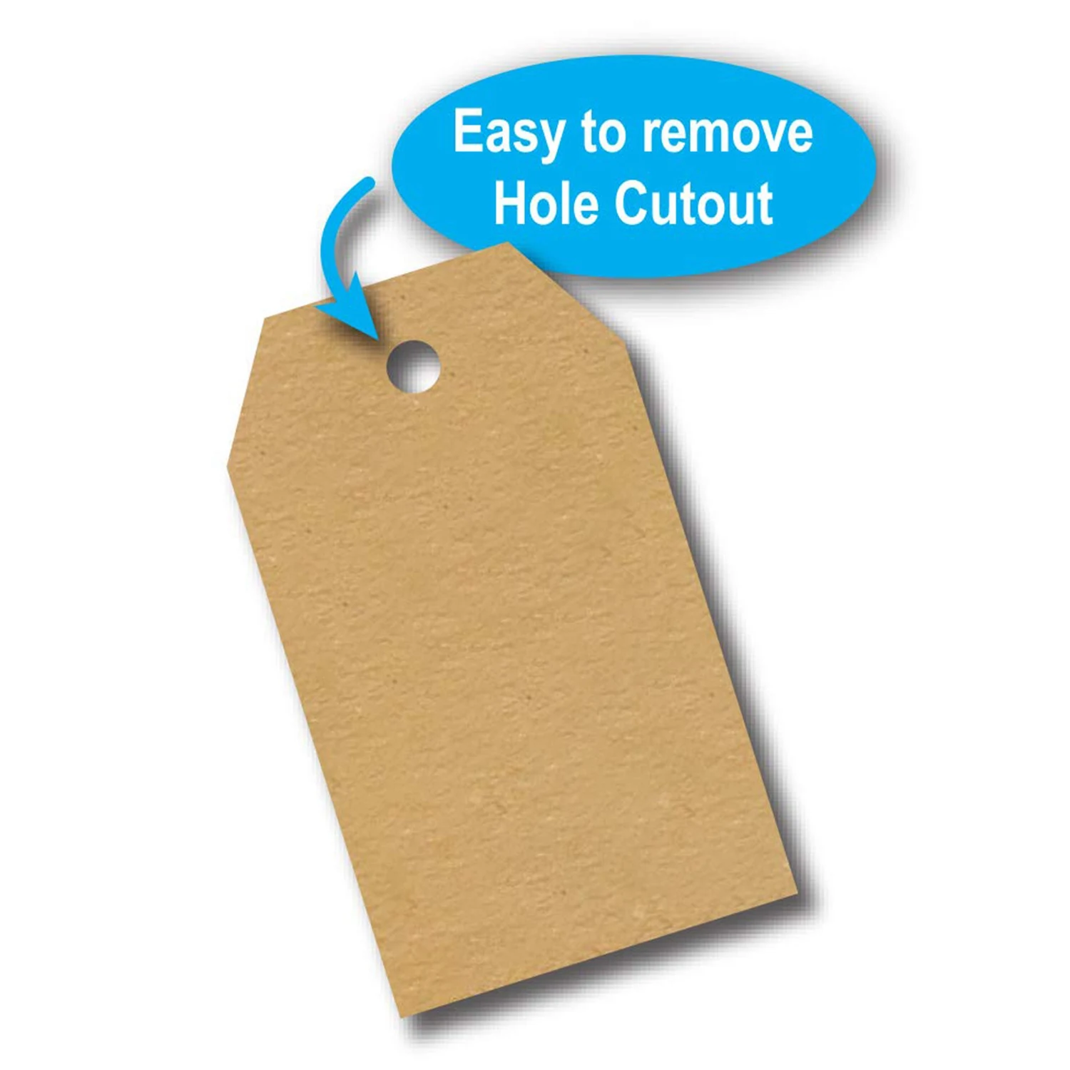 AAAJ-1.15 inchX2 inch Kraft Gift Tag Stickers / 300 Labels Per Roll/Permanent Adhesive