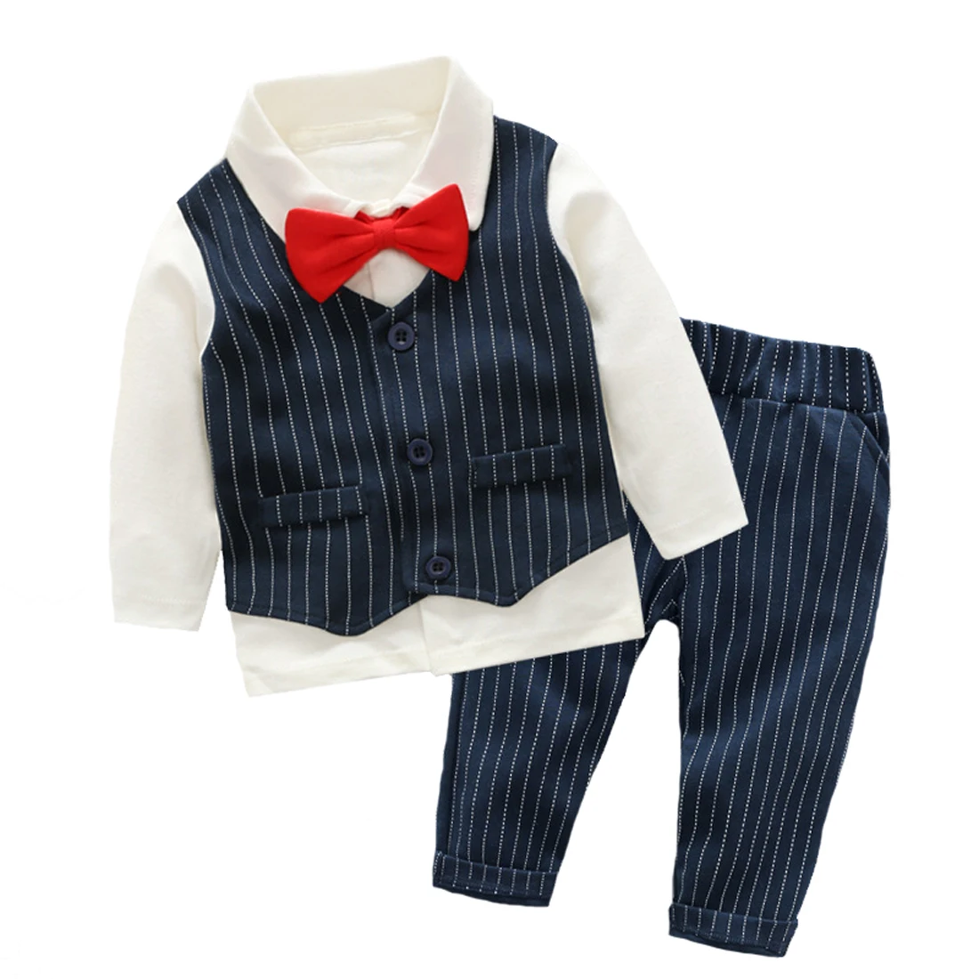 

Boy's suit spring and autumn new baby clothes baby gentleman two sets of two fake foreign trade children's wear