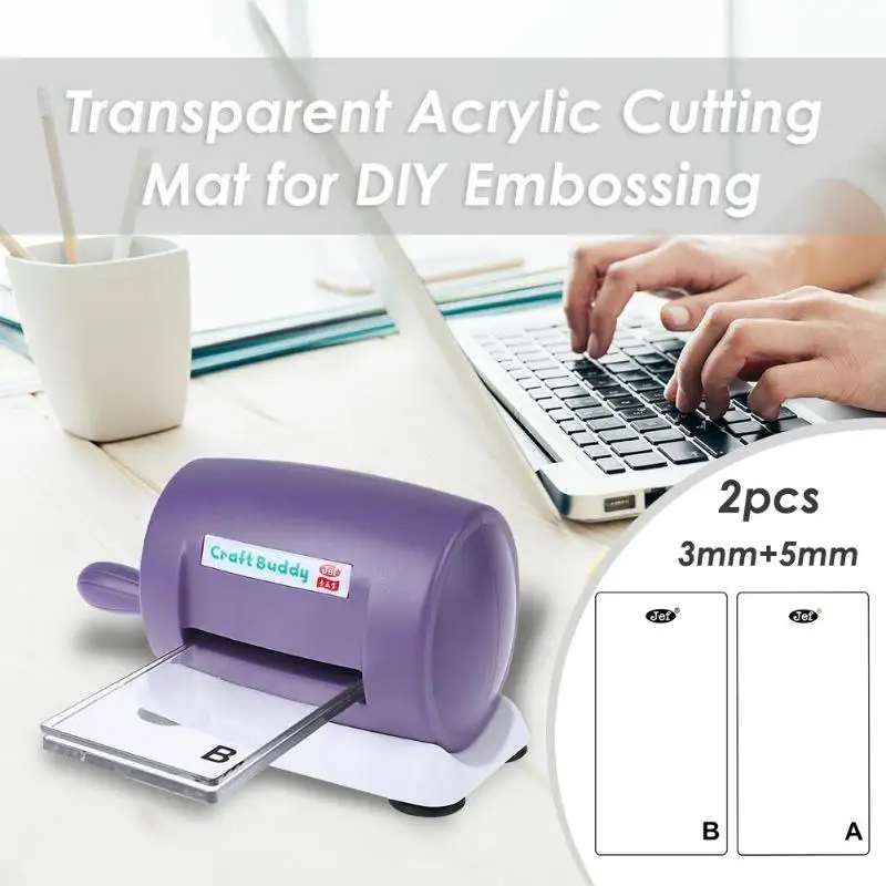 

1pc 3mm/5mm Clear Acrylic Machine Cut Mat Transparent Cutting Mat Plate for DIY Embossing Cutting Die Platform Adapter Spacer