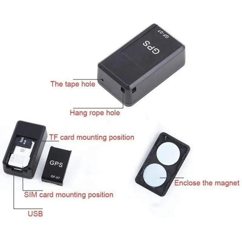  Gf07 Mini Auto GPS Locator Adsorption Aufnahme Anti-Verloren Gerät Voice Control Aufzeichnen Kann T
