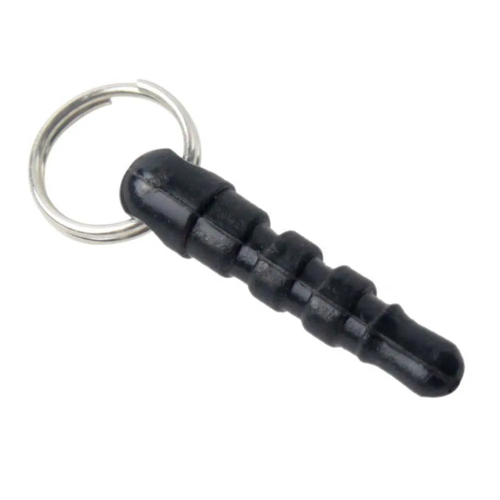 

Universal 3.5mm Anti-Dust Earphone Jack Headphone PAC Plug for iPhone 4 4S 5 iPad Samsung HTC, with Ring and Hole (Black, 12pc