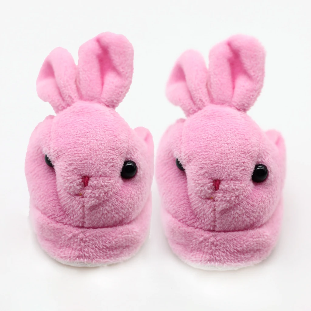 

Winter Home Rabbit Plush Adorable Slippers Shoes Doll Dress Up Accessories Fit for 18'' dolls