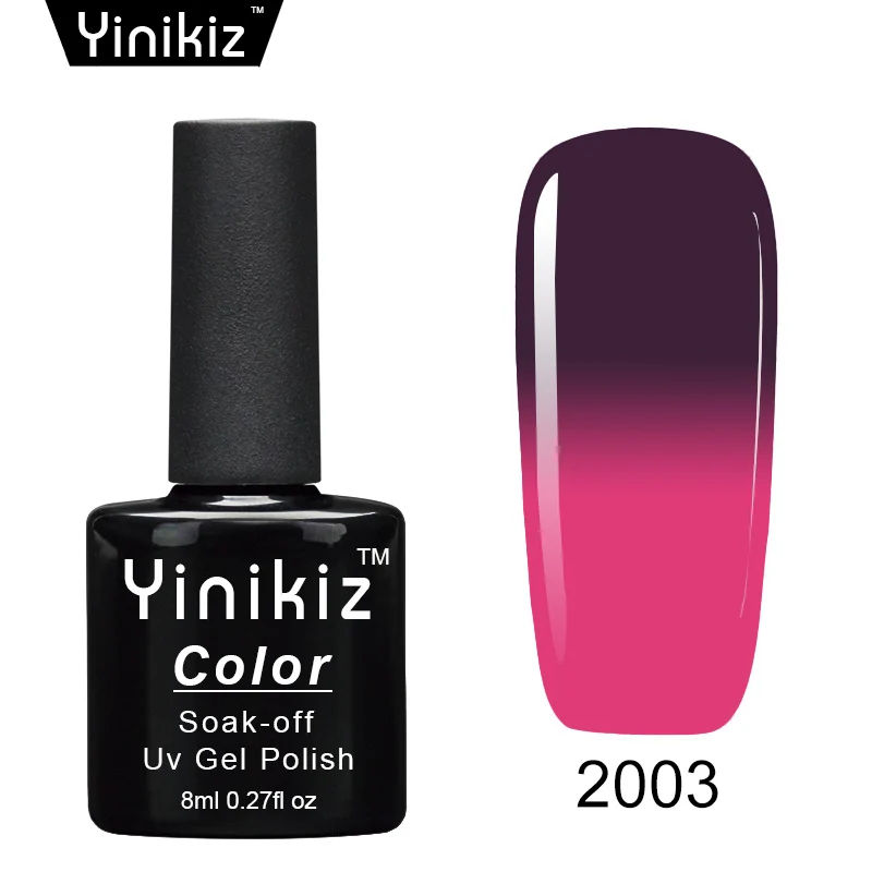

Yinikiz Temperature Changing Color Uv Led Nail Gel Polish Soak Off Long Lasting Thermal Mood Chage Color Nail Vernis Lak