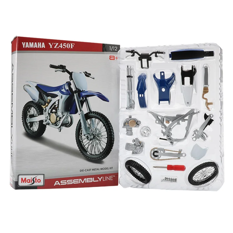 Maisto 1:12 Yamaha YZ 450F Assemble DIY Motorcycle Bike Model Dirt Bike Toy Kits