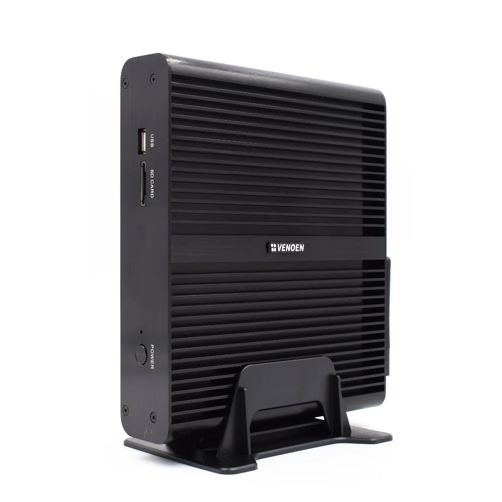 

Venoen i7 7500U Fanless Mini PC with Integrated 4K UHD Graphics Card Reader Dual-Monitor output WiFi