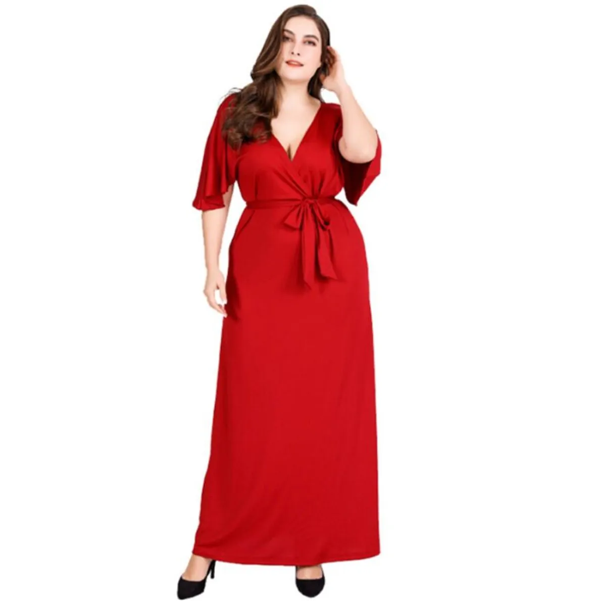 Buy Women Long Sexy Low Cut Dress Casual Club Plus