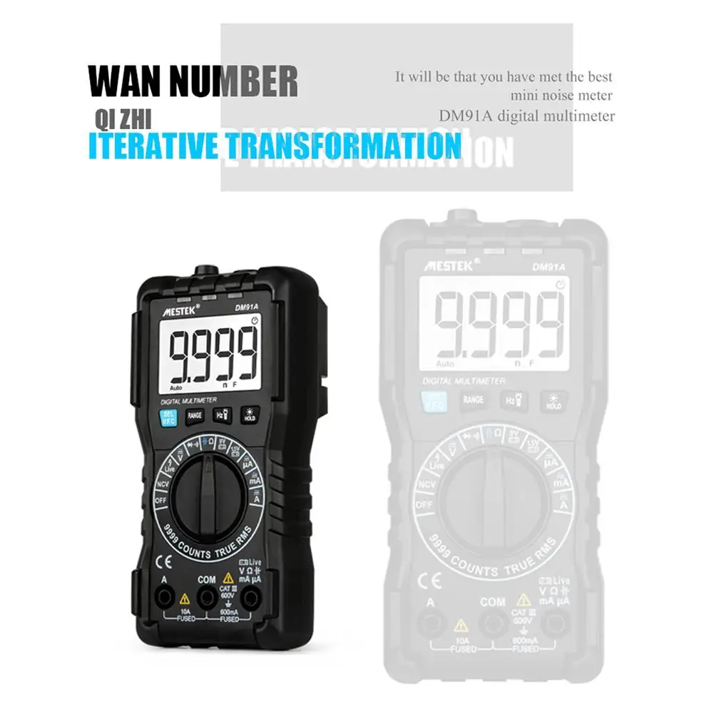 Kopen Adeeing DM91A Mini Digitale Multimeter 9999 Telt Auto Range Tester Multimetre Multitester