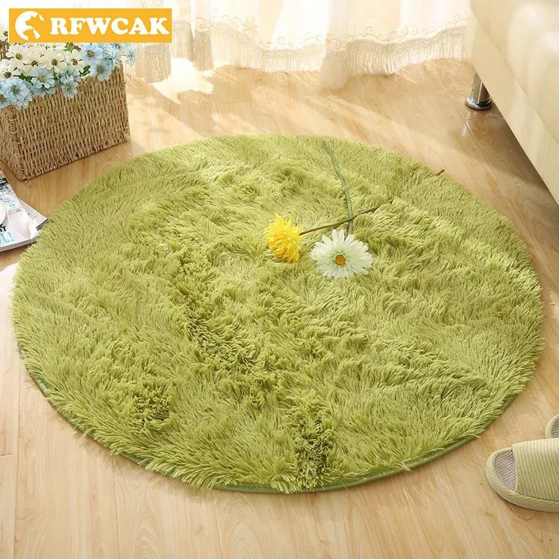 RFWCAK пушистая подвесная корзина круглый ковер из искусственного меха для