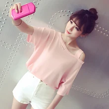 Summer T-Shirt Fashion Tops 2019 Punk Rock T Shirt Femme Off the Shoulder Strap Candy Color T Shirt Women Plus Size Harajuku convertible off the shoulder t shirt