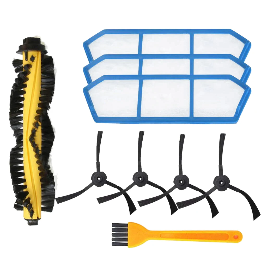 

Accessory Kit for ILIFE A6 A4 A4s Robot Vacuum Cleaner Replacement Parts Pack of 1 Main Brush,3 Hepa Filters,4 Side Brushes
