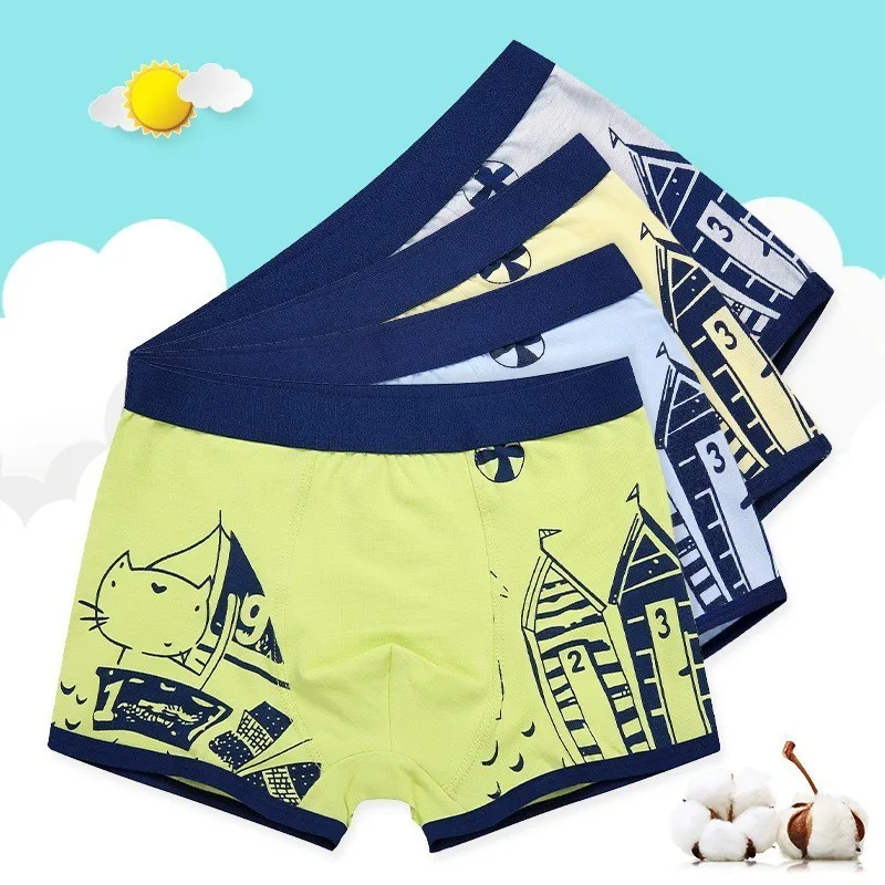 

2019 Underpants 2 pieces Straight Angle Pure Cotton Children Boy Four Baby Shorts panties panty Hot Recommend