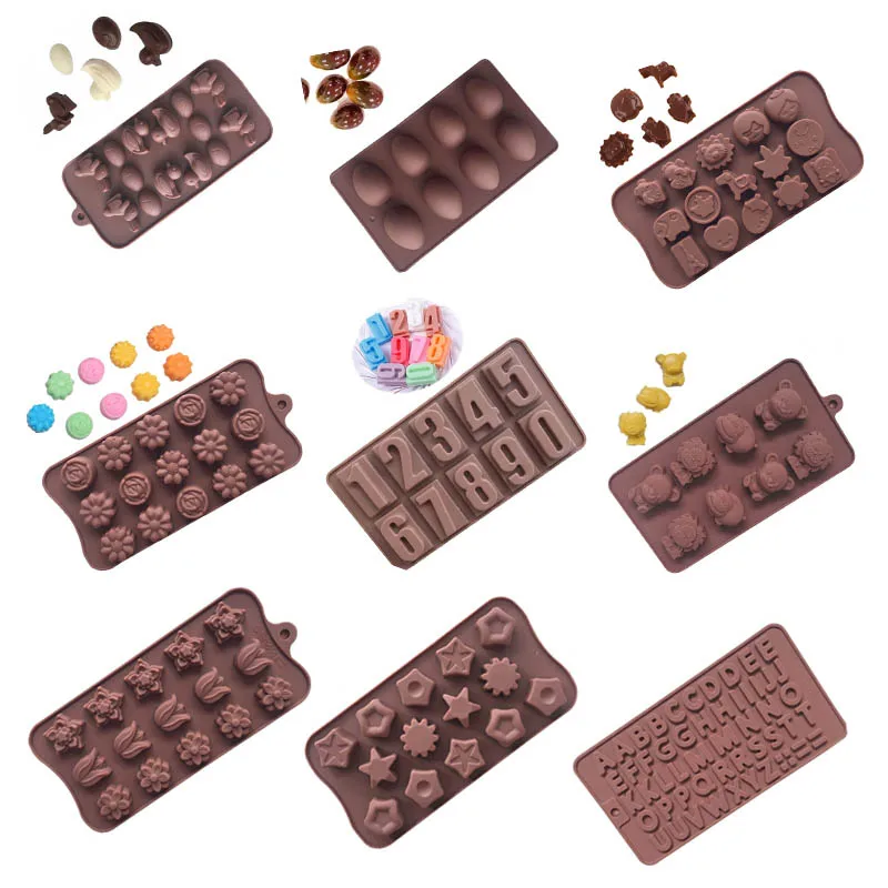 

1Pcs Kitchen Gadgets Baking Accessories Chocolate Mold Easy Cleaning Silicone Food Grade Non Toxic Biscuits Cake Mould