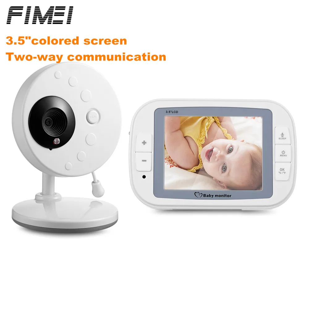 

3.5 inch 2.4GHz Wireless TFT LCD Video Baby Infrared Monitor with Night Vision Temperature detection Two-way audio communication