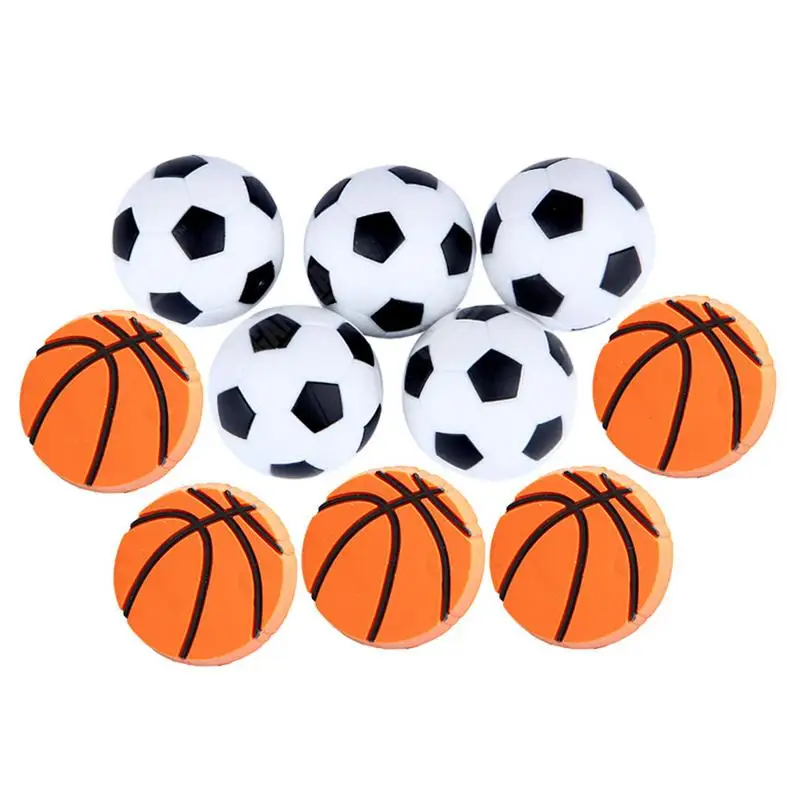 

2019 New 10PCS 30MM Mini Cute Football basketball shape Refrigerator Magnet Cartoon Magnetic Sticker Nail Snap