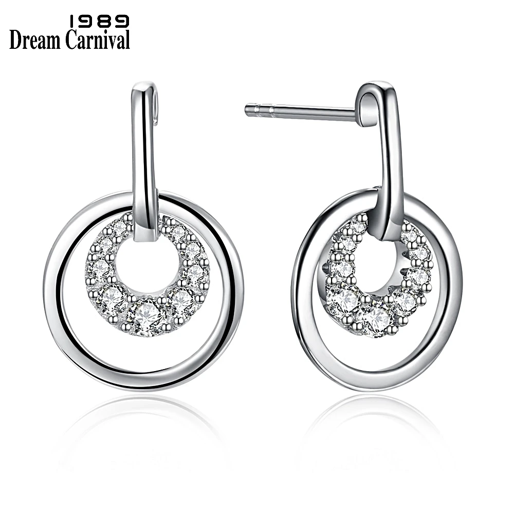 

DreamCarnival 1989 New Arrived Sterling Silver Drop Earrings for Women Elegant Party CZ Jewelry Bottom Price Wholesale SE18731-1