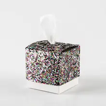 3 цвета Блестящие Блестки пользу подарочные наборы конфет Свадебная вечеринка конфеты чехол