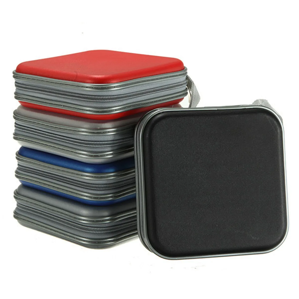

Square CD Bag DVD Plastic Disc Storage Box 40 Disc Double side CD DVD Storage Case outdoor travel portable tools