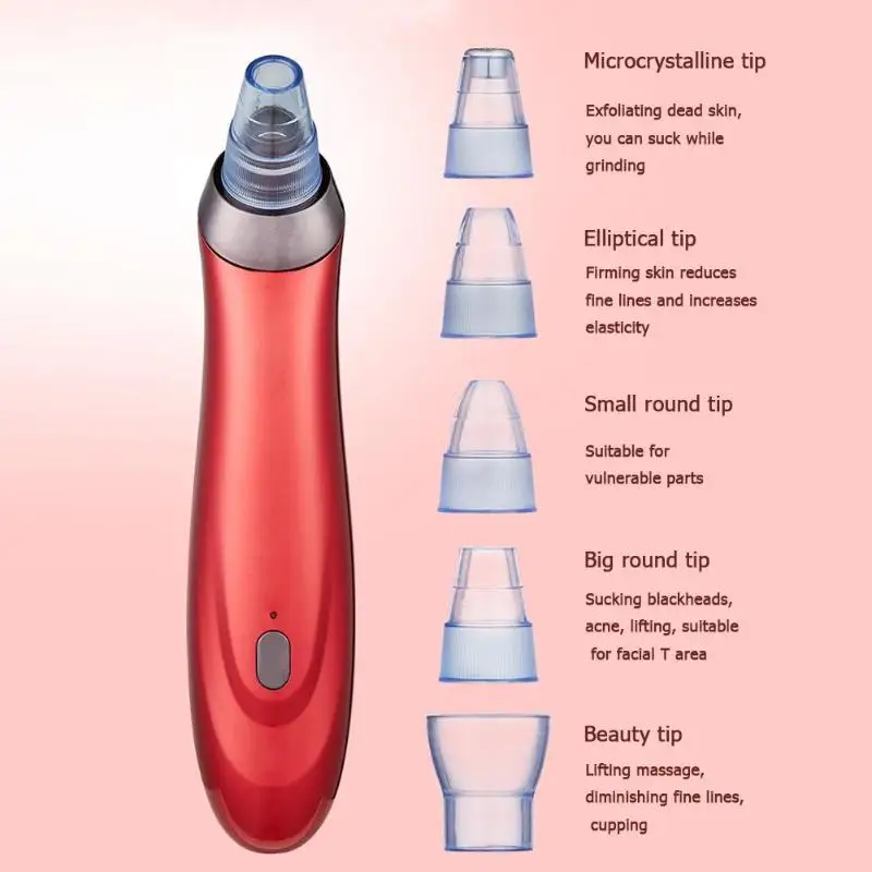 Инструмент для удаления чёрных точек уход за кожей лазерные устройства машина пор вакуумная акне Удаление прыщей очиститель 3 режима вакуумным отсосом, инструмент с двумя лезвиями