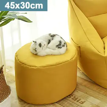 

Lazy BeanBag Sofas Footrest Cover Waterproof Animal Storage Toy Bean Bag Solid Color Chair Beanbag Sofas foot stools (Only Cover