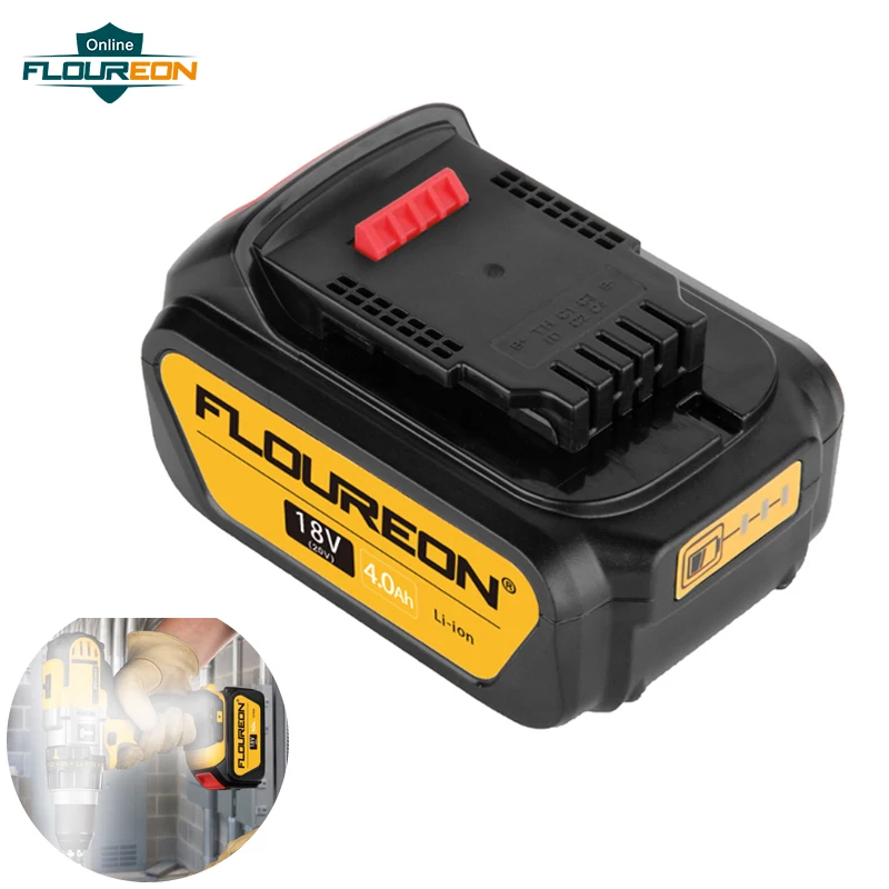 

18V 4000mAh Li-ion Rechargeable Battery Work with DEWALT DCB200 DCB181 DCB182 DCD780 DCD795 DCF885 DCF895 Wireless Drill Driver