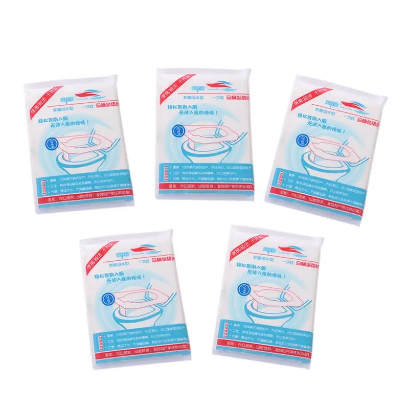 

Hot 50Pcs/Pack Disposable Toilet Seat Cover Mat 100% Waterproof Toilet Paper Pad For Travel/Camping Bathroom Accessiories