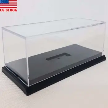 

US Clear Display Box Acrylic Case Plastic Base Protection Toy Dustproof 10x5x6